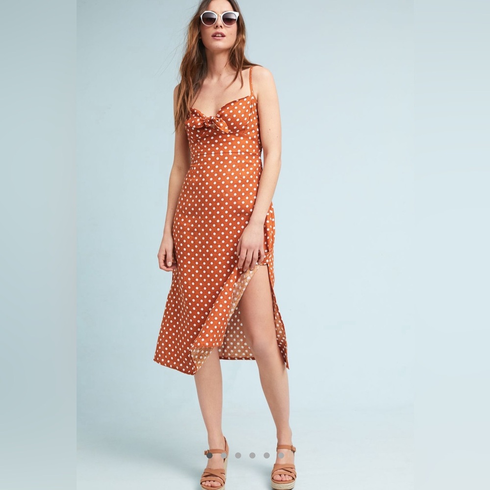 NWOT Faithfull the Brand Polka Dot Midi Dress - Women’s 4